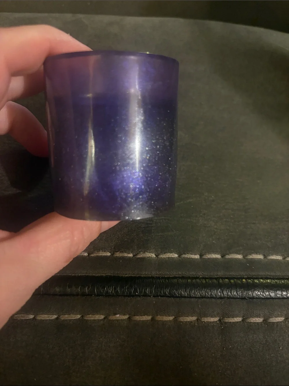 Galaxy Purple Resin Tea Light Candle Holder
